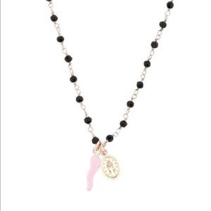 Rose gold beaded necklace